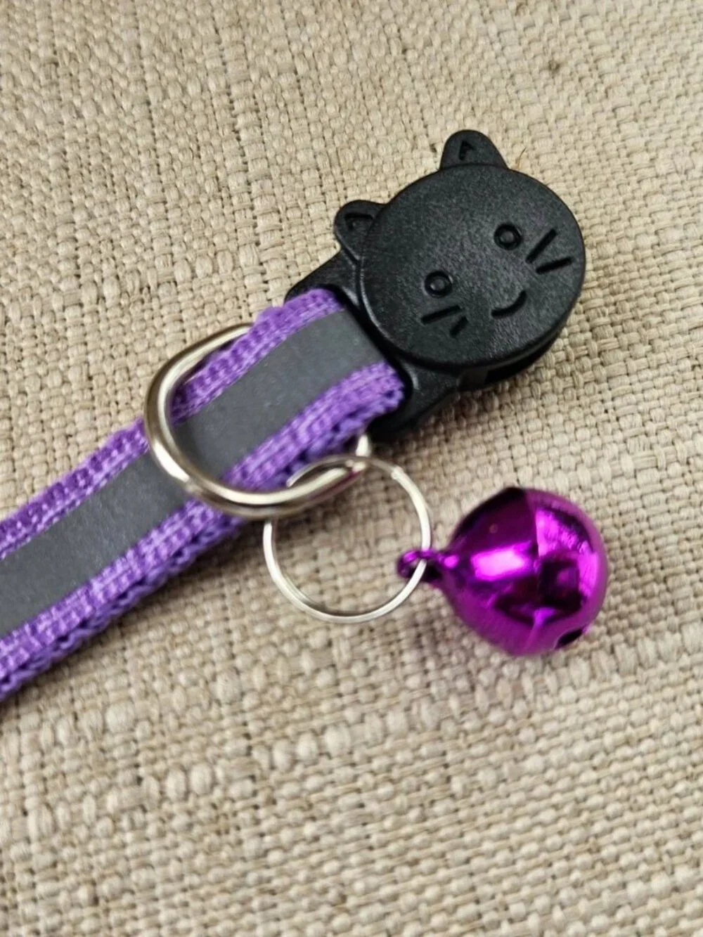 Cat Collar Purple Tone Bylon Pet Collar Reflective Neck Collar Pet Accessories